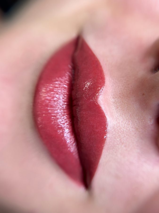 Lippen-Einblick
